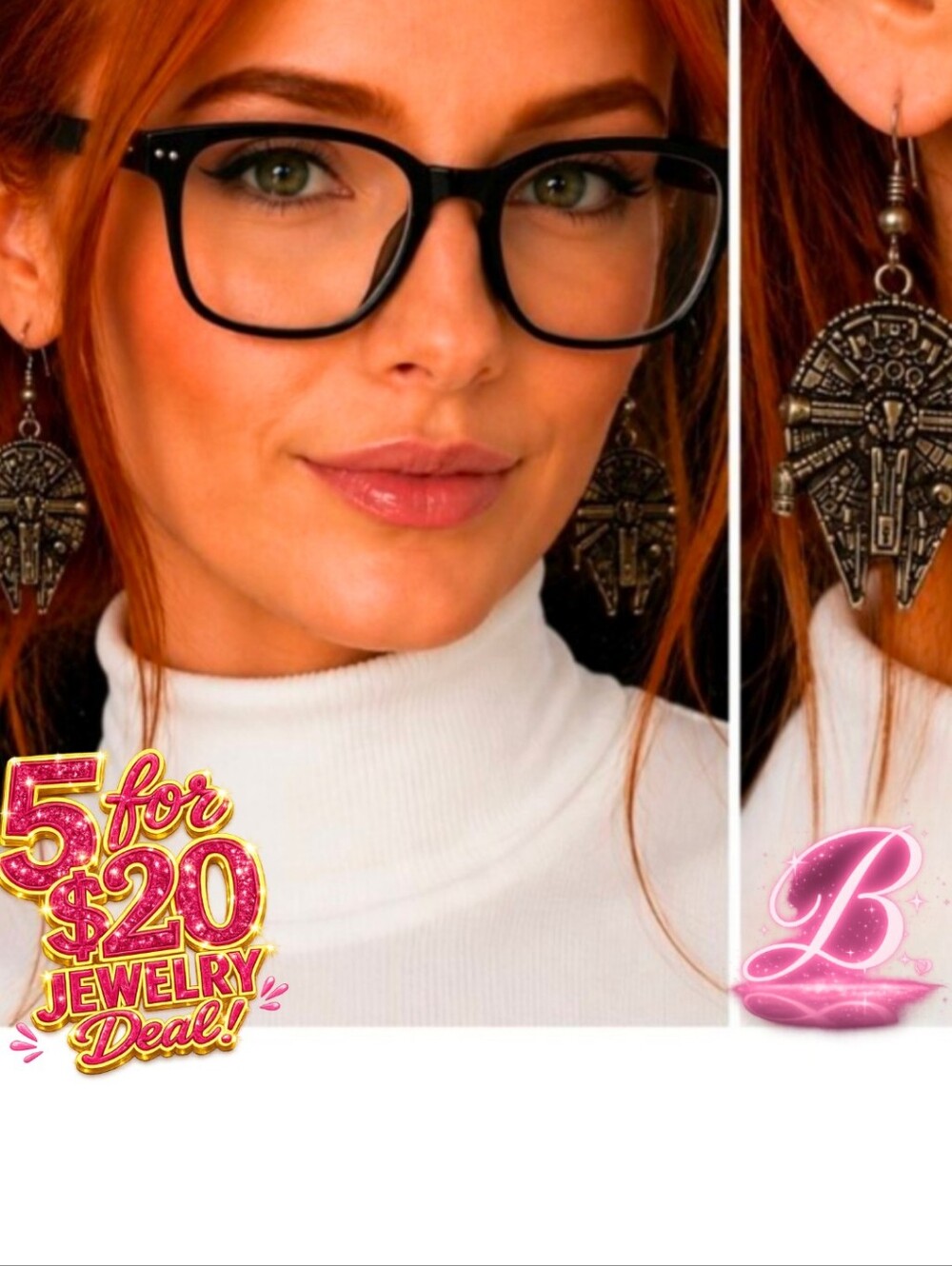 5/$20 Star Wars Millennium Falcon Earrings NWT